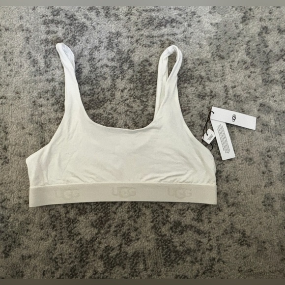 NWT WHITE UGG Gwendolynn Bralette Logo Band Size: Large - Picture 3 of 5